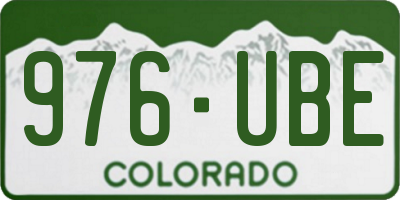 CO license plate 976UBE
