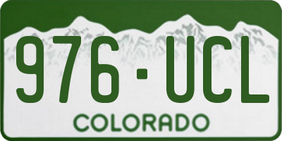 CO license plate 976UCL