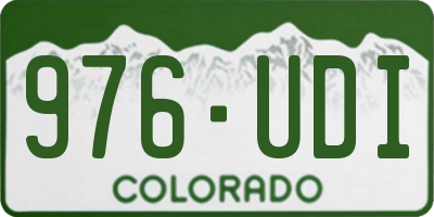 CO license plate 976UDI