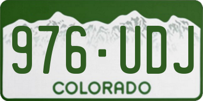 CO license plate 976UDJ