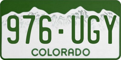 CO license plate 976UGY