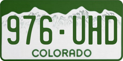 CO license plate 976UHD