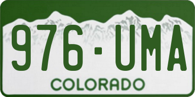 CO license plate 976UMA