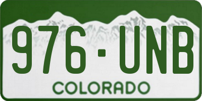 CO license plate 976UNB