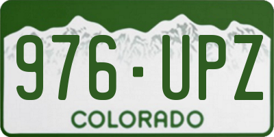 CO license plate 976UPZ