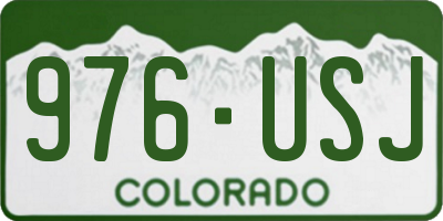 CO license plate 976USJ