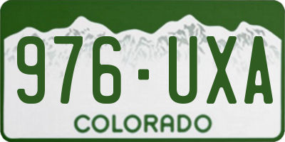 CO license plate 976UXA