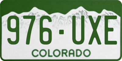 CO license plate 976UXE