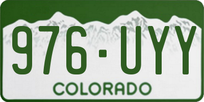 CO license plate 976UYY