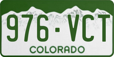 CO license plate 976VCT