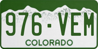 CO license plate 976VEM