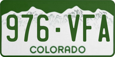CO license plate 976VFA