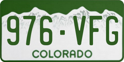 CO license plate 976VFG