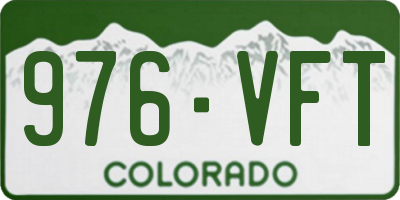 CO license plate 976VFT