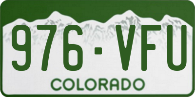 CO license plate 976VFU