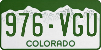 CO license plate 976VGU