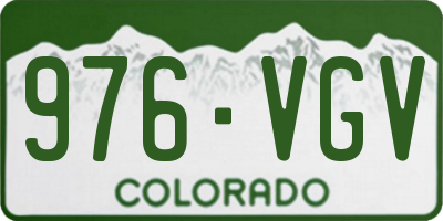 CO license plate 976VGV