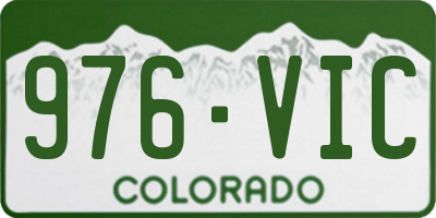 CO license plate 976VIC