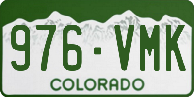 CO license plate 976VMK
