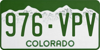 CO license plate 976VPV