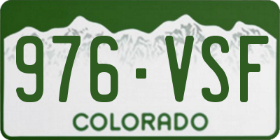 CO license plate 976VSF