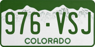 CO license plate 976VSJ