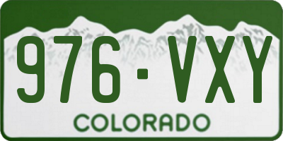 CO license plate 976VXY
