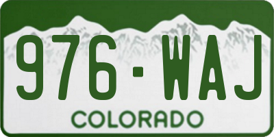 CO license plate 976WAJ