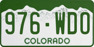 CO license plate 976WDO