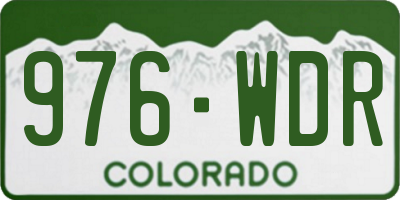 CO license plate 976WDR