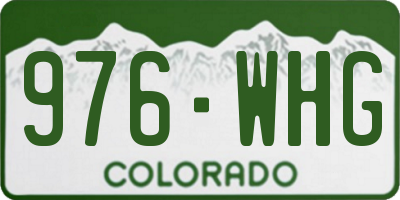 CO license plate 976WHG