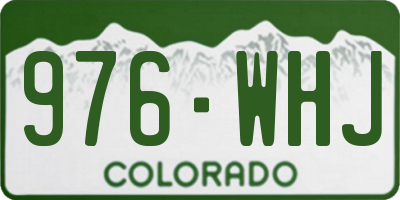CO license plate 976WHJ