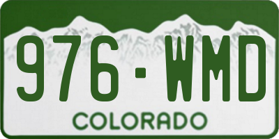 CO license plate 976WMD