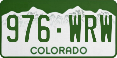 CO license plate 976WRW