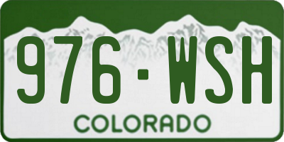 CO license plate 976WSH