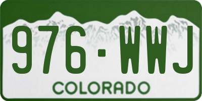 CO license plate 976WWJ