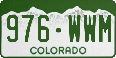 CO license plate 976WWM