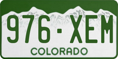 CO license plate 976XEM
