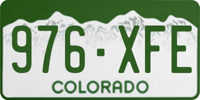 CO license plate 976XFE