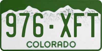 CO license plate 976XFT