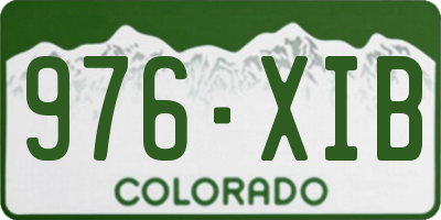 CO license plate 976XIB