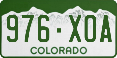 CO license plate 976XOA