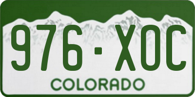 CO license plate 976XOC