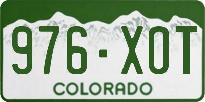 CO license plate 976XOT
