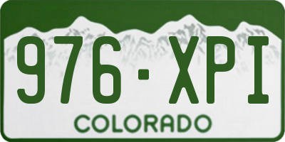 CO license plate 976XPI