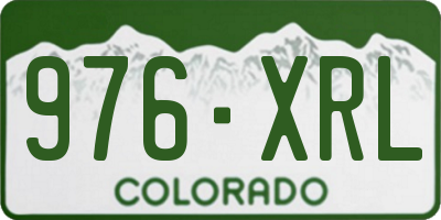 CO license plate 976XRL