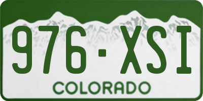 CO license plate 976XSI