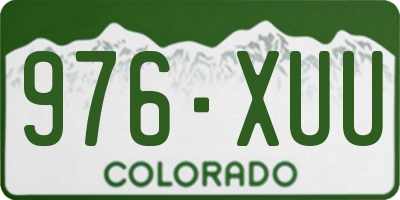 CO license plate 976XUU
