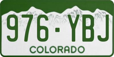 CO license plate 976YBJ
