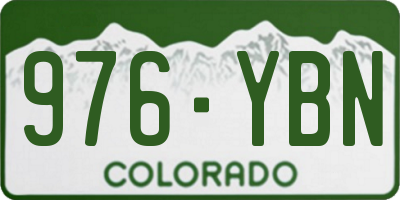 CO license plate 976YBN